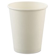 Dart Uncoated Paper Cups, Hot Drink, 8oz, White, PK1000 PK U508N-02050
